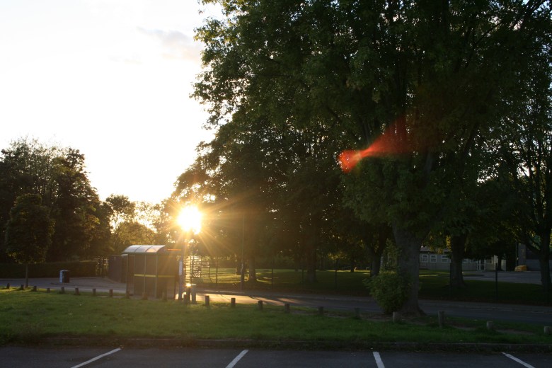 Setting Sun at Holy Family Church