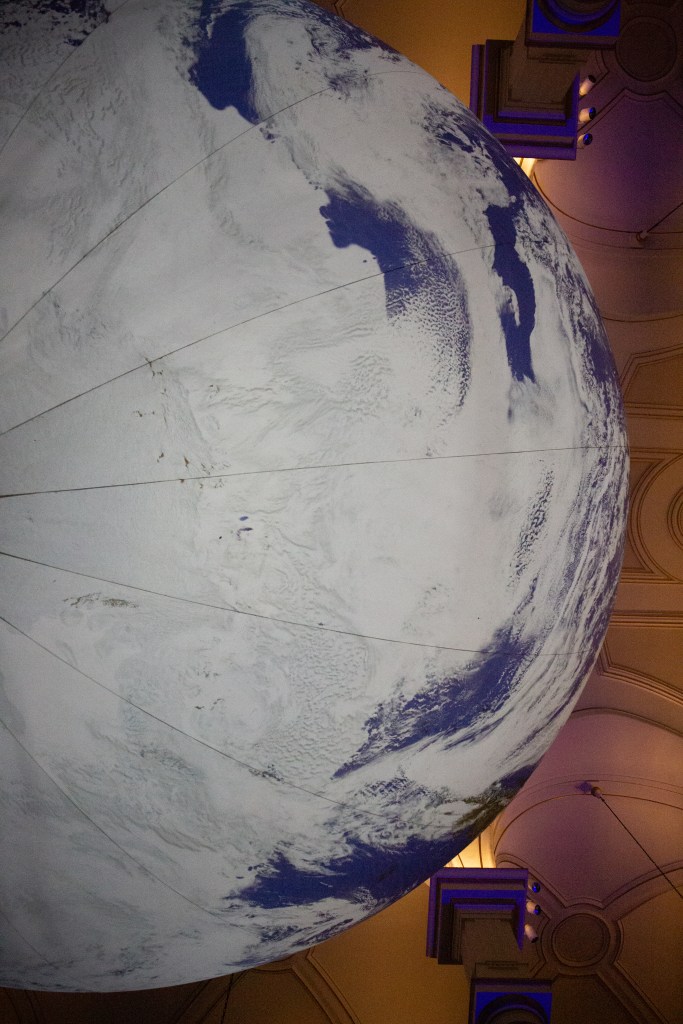 Antarctica on Gaia by Luke Jerram in Derby Cathedral