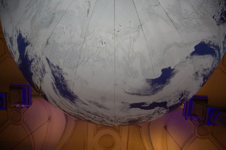 Antarctica on Gaia by Luke Jerram in Derby Cathedral