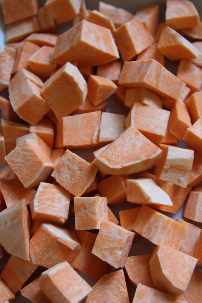 Chunks of sweet potato