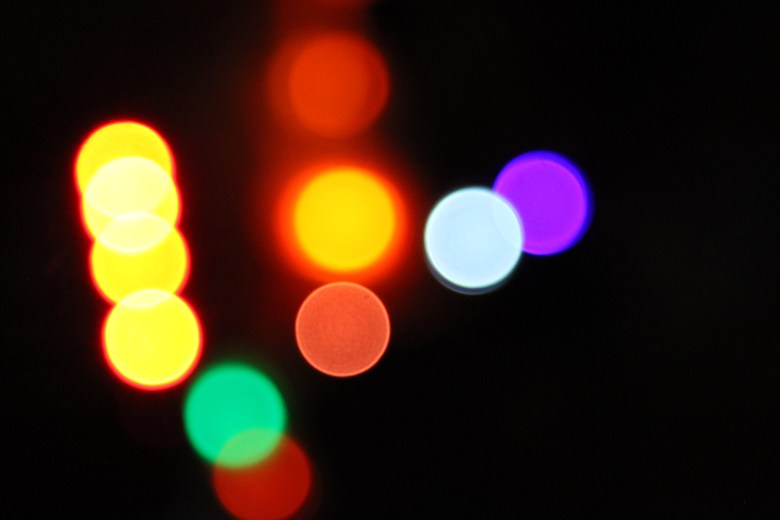 Blurred lights from standby electronics