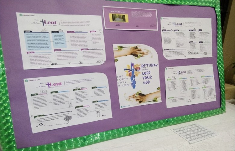Lent Notice Board