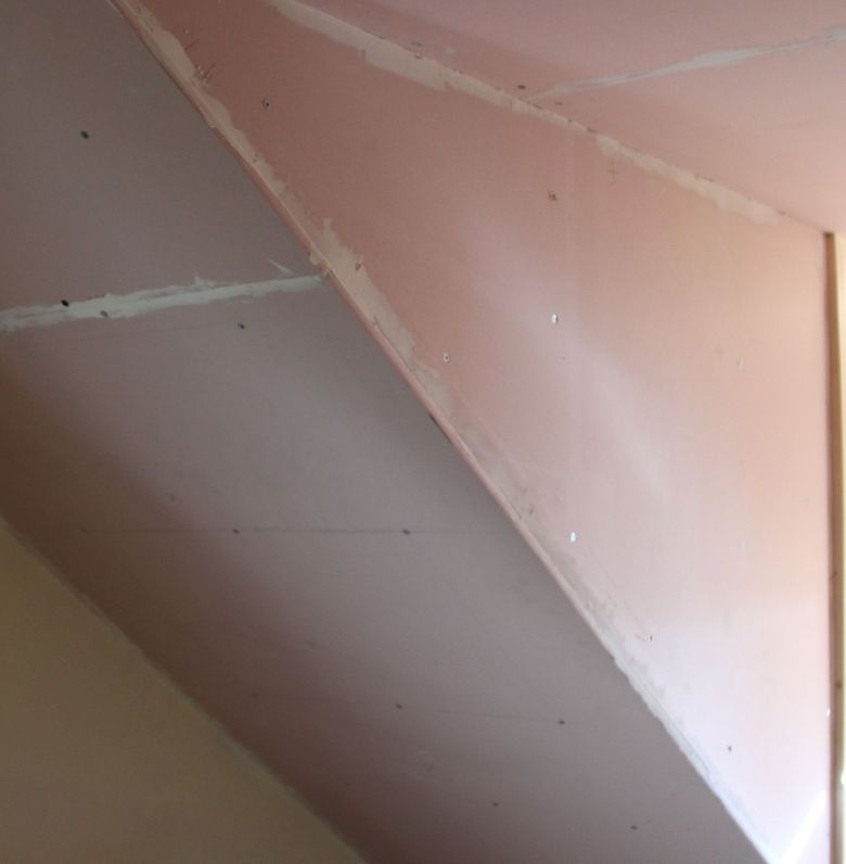 Dormer with plasterboard prior to finishing